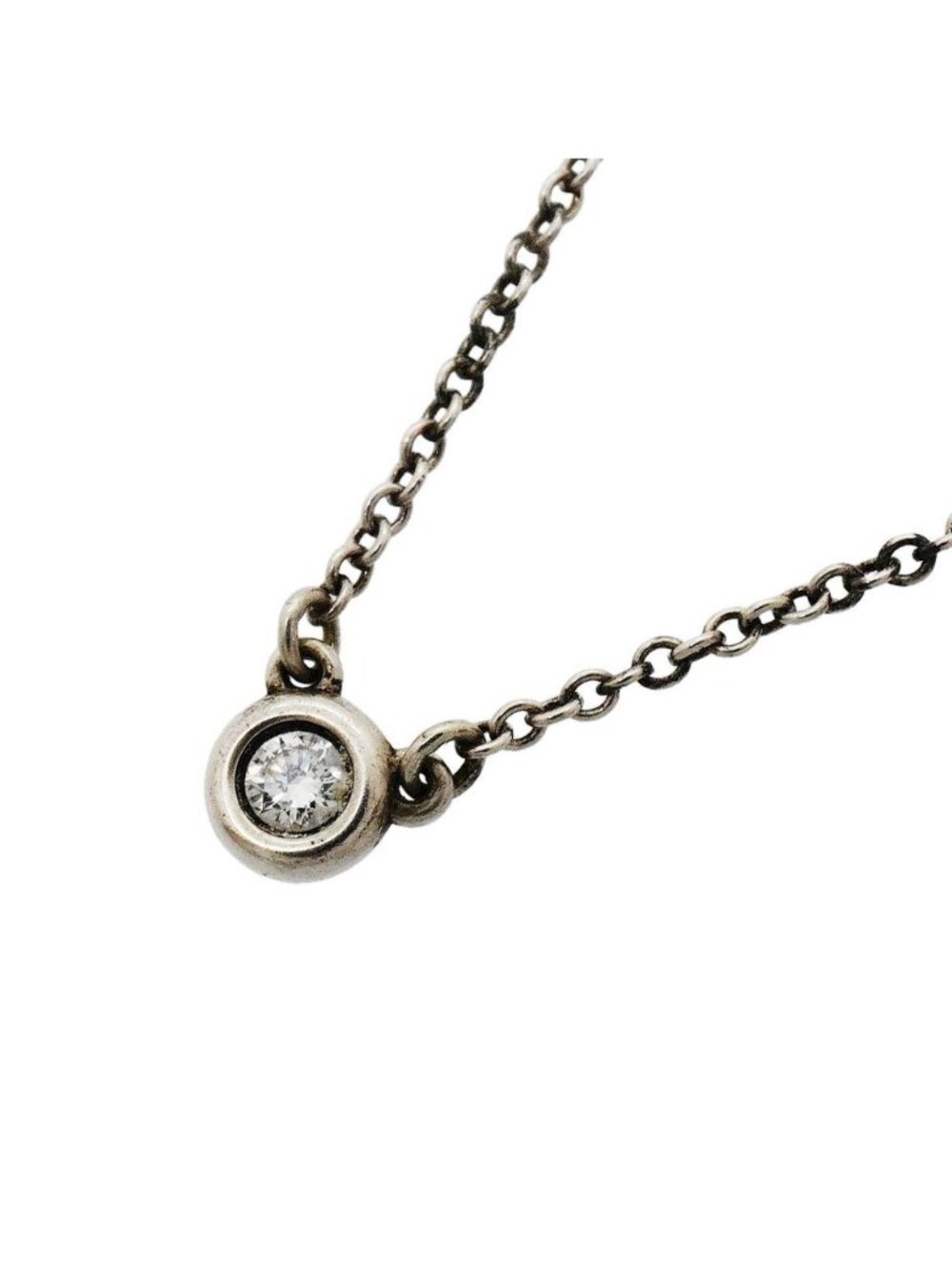 Tiffany & Co Necklace by the Yard 925 Sterling Silver Diamond
